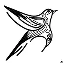 mix between person and bird tattoo design idea