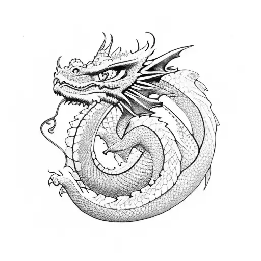 dragon, Colorful, flower, libra tattoo design idea