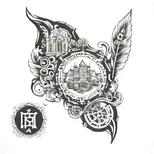 For a tattoo that combines the symbols of your two hometowns Basel, Switzerland and Reggio Calabria, Italy tattoo design idea
