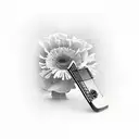 a flower playing the harmonica  tattoo design idea