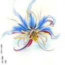 Blue and Red spider lily's tattoo design idea