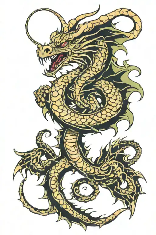 dragon scorpion hybrid tattoo tattoo design idea