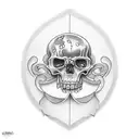 grave site with headstone tattoo design idea