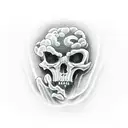 graveyard with headstone tattoo design idea