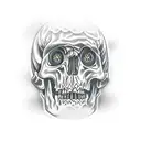 graveyard with headstone tattoo design idea