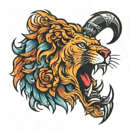lion claw tattoo design idea