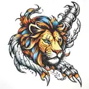 lion claw tattoo design idea