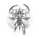 themis , gladiator, arena, scales tattoo design idea