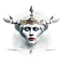 themis , gladiator, arena, scales tattoo design idea