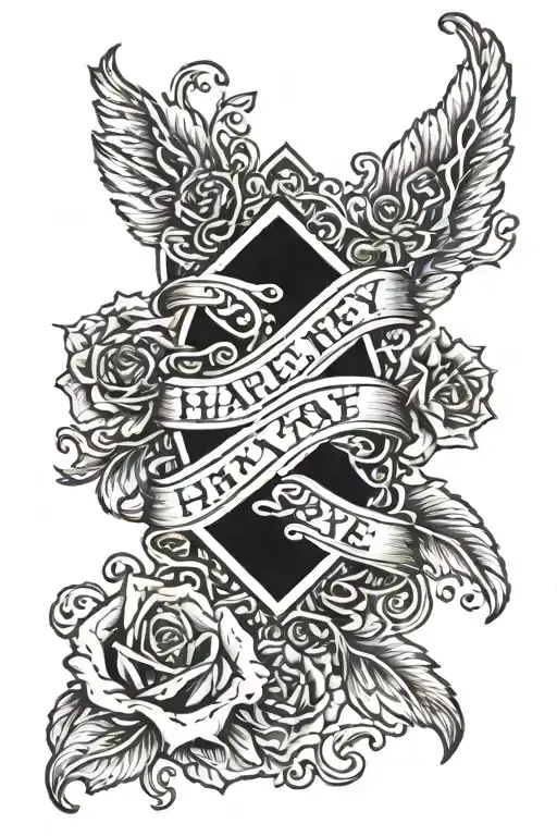 Harley Raye Davis name on a forearm tattoo tattoo design idea