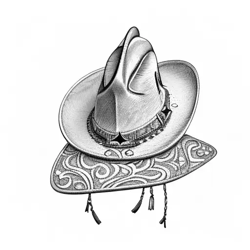 cowboy hat and boots with the name Madison Wood under it and the date july 29th 2023 tattoo design idea