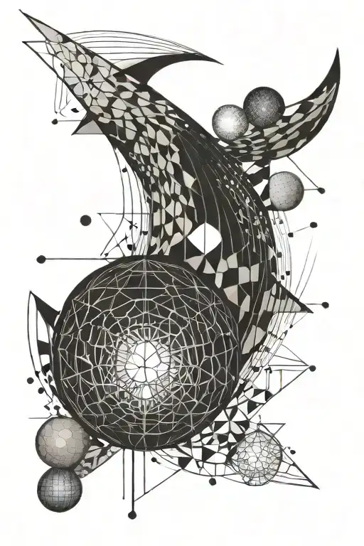 MOON AND DISCO BALL tattoo design idea