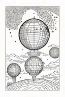 MOON AND DISCO BALL tattoo design idea