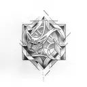 x axis tattoo design idea