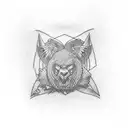 x axis number tattoo design idea