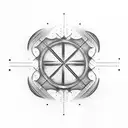 x axis number tattoo design idea