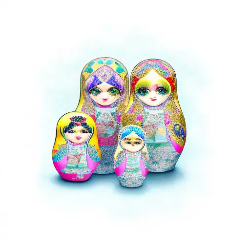 Russian doll family tattoo design idea