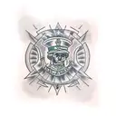 old spanish empire tattoo design idea