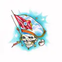 old spanish empire tattoo design idea