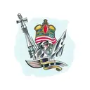 old spanish empire tattoo design idea