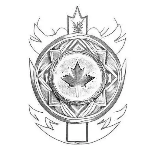 Combine the symbols of your bloodline in St. Lucia and your Canadian heritage tattoo design idea