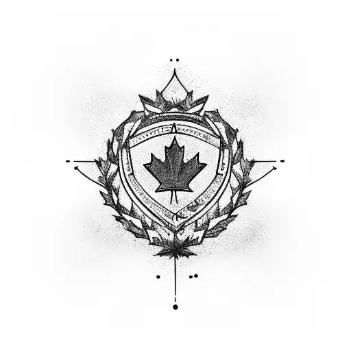 Combine the symbols of your bloodline in St. Lucia and your Canadian heritage tattoo design idea