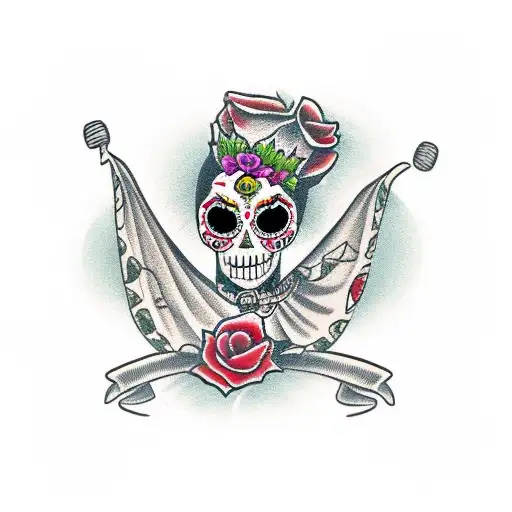 mexican catrina tattoo tattoo design idea
