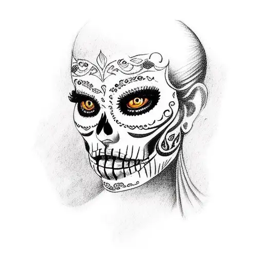 mexican catrina tattoo tattoo design idea