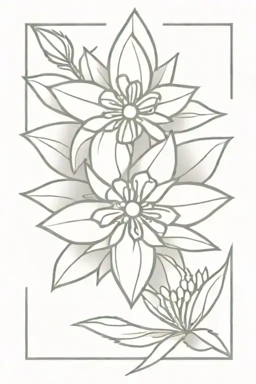 edelweiss flower tattoo design idea