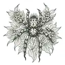 tarantula edelweiss tattoo design idea