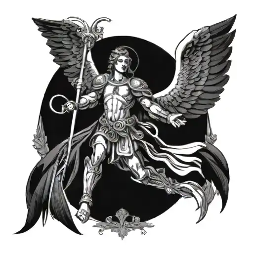 archangel Raphael tattoo design idea