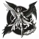 archangel Raphael tattoo design idea