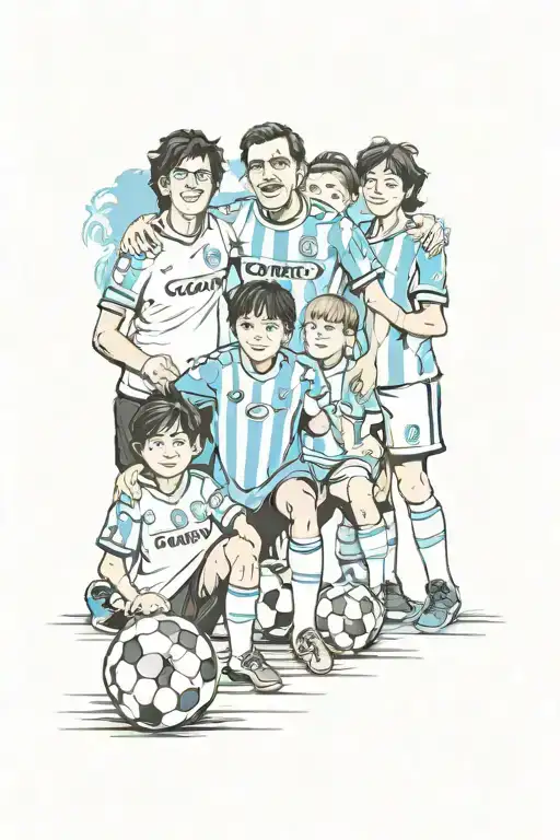 grêmio football porto alegretense, my son Heloísa, beer, my mom Fátima and my father João tattoo design idea