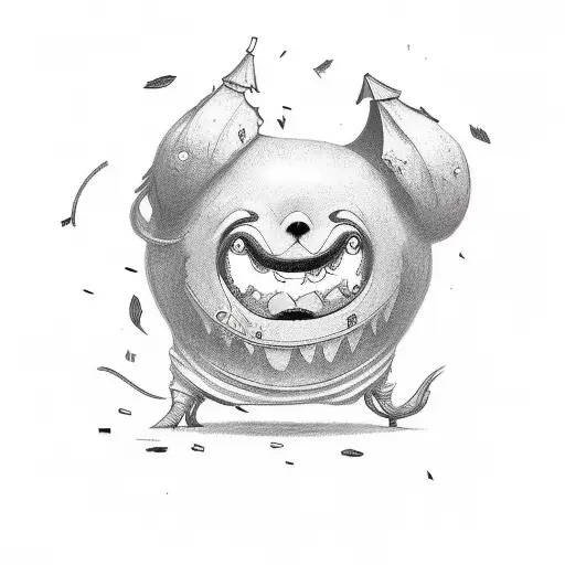 the word boo with bdsm stuff tattoo design idea