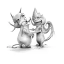 the word boo with bdsm stuff tattoo design idea