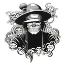 one piece luffi tattoo design idea