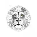 A silhouette of a lion with a soccer ball as its mane, with the number 7 incorporated into the design tattoo design idea