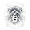 A silhouette of a lion with a soccer ball as its mane, with the number 7 incorporated into the design tattoo design idea