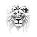 A silhouette of a lion with a soccer ball as its mane, with the number 7 incorporated into the design tattoo design idea