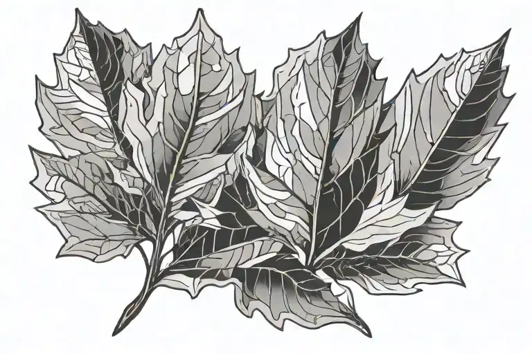 single Oak Leaf tattoo design idea