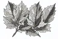 single Oak Leaf tattoo design idea