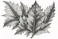single Oak Leaf tattoo design idea