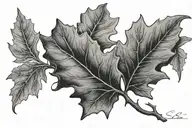Oak Leaf tattoo design idea