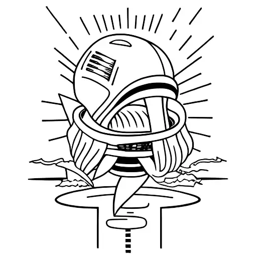 foo fighters band with ufo and plane (no band logo) tattoo design idea