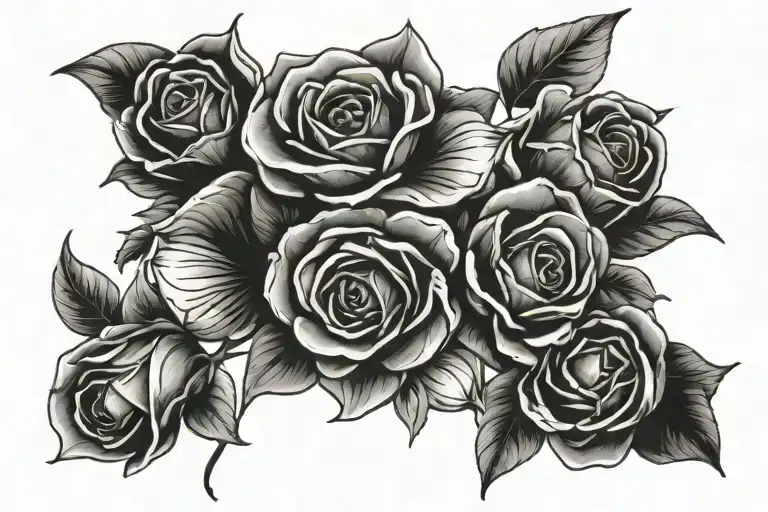 birthday flowers of july, march, august, september and november tattoo design idea