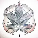 Leaf tattoo design idea