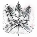 Leaf tattoo design idea