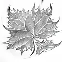 Leaf tattoo design idea
