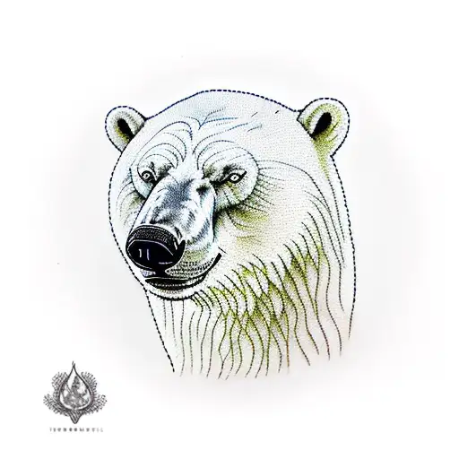 polar bear tattoo design idea
