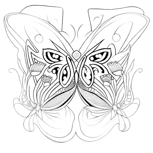 mariposa  tattoo design idea